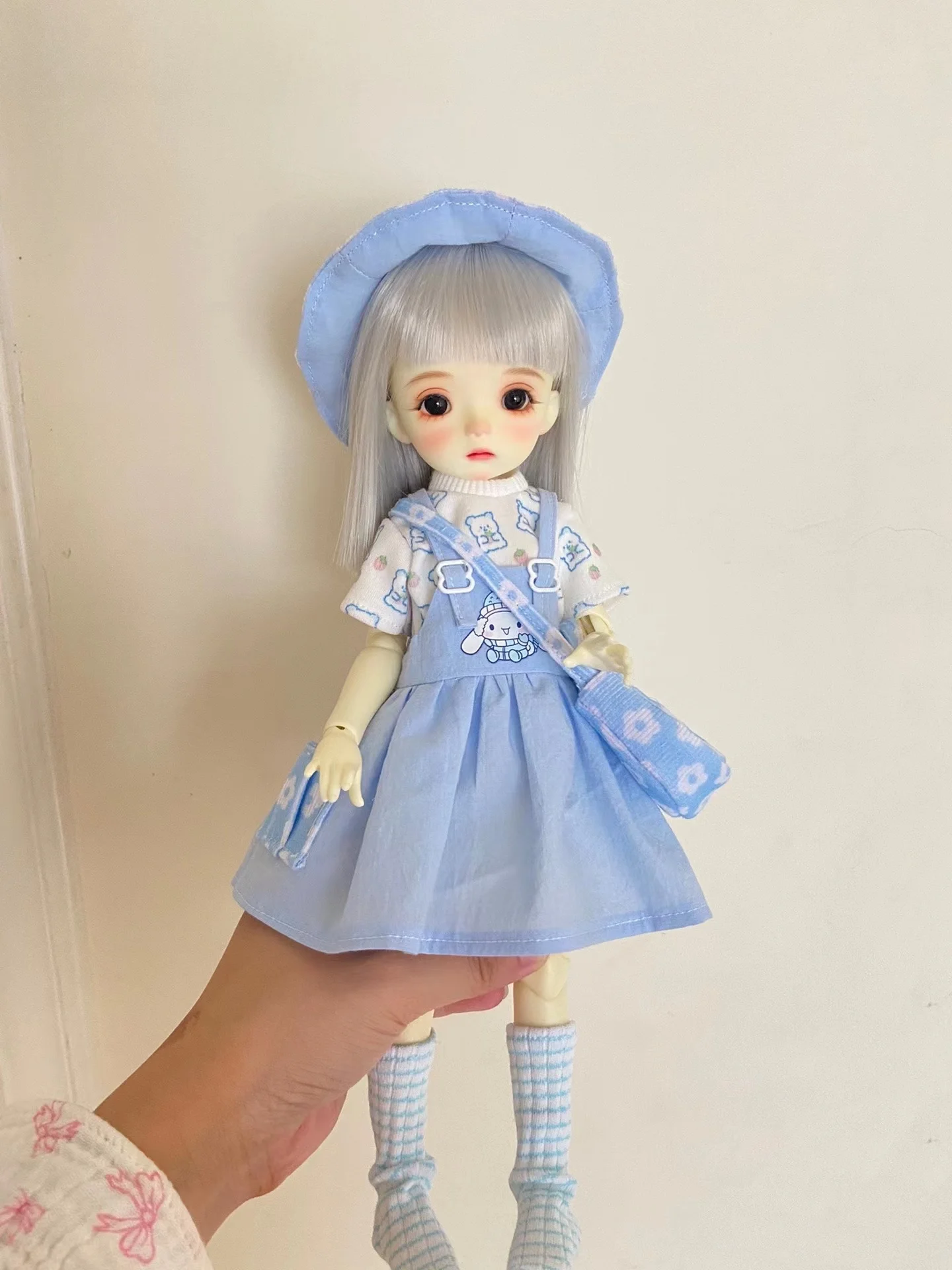 

Bjd clothes dress 1/6 30cm Blue outing suit (Fit Azone,ICY, JerryB, 1/6 Doll Accessories)