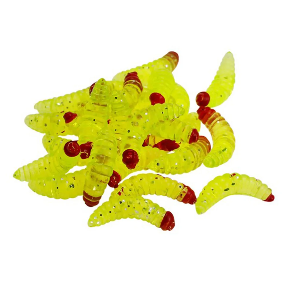 

Brand New 125x Lure Soft Bait Soft Plastics Fishing Lure Lifelike Worm Bait Mixed Color Soft Bait About 0.4g/pcs