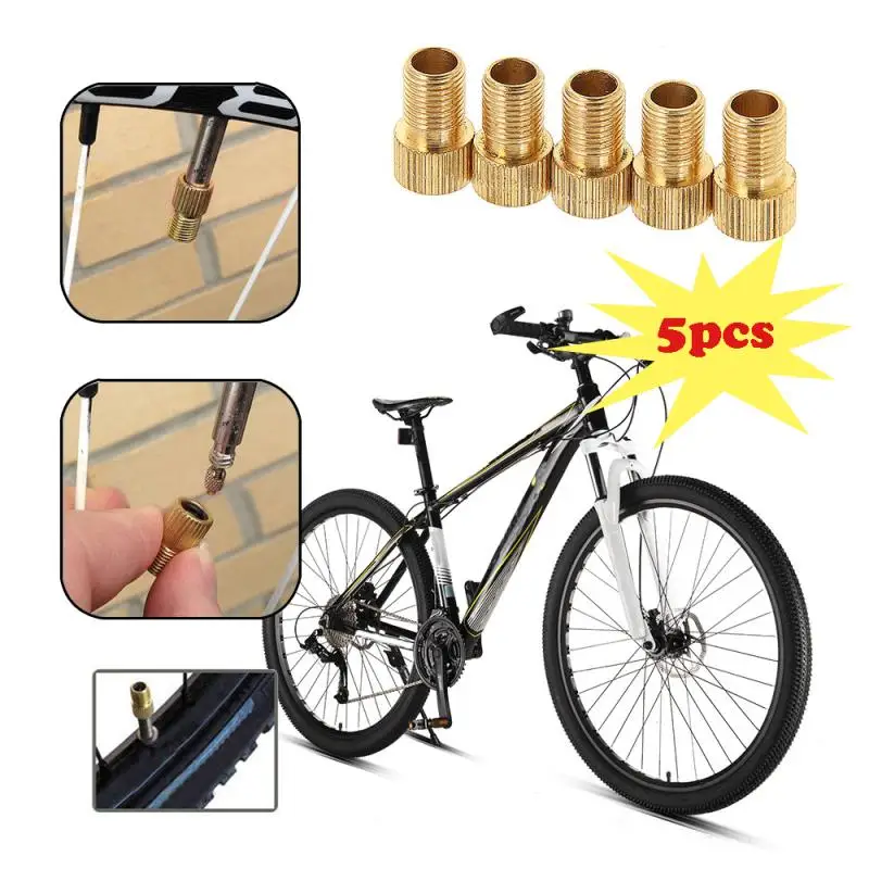 

5 шт. переводной клапан для колес, адаптер Presta к Schrader Cinverter, шоссейный велосипед, велосипедная трубка, велосипедные аксессуары