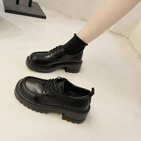 womens single shoes spring and autumn new lace up platform womens low top shoes non slip thick heels womens casual shoes