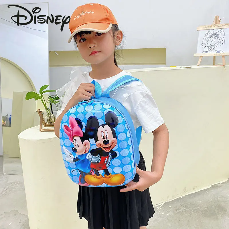 Disney New Children's Backpack Fashion High Quality PVC Eggshell Bag Cartoon Cute Versatile Lightweight Student Backpack