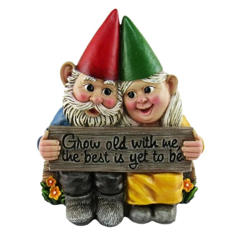 

Garden Gnome Statues Resin Art Desktop Decoration Gnome Couple Outdoor Sculpture Home Decor Ornaments Gifts