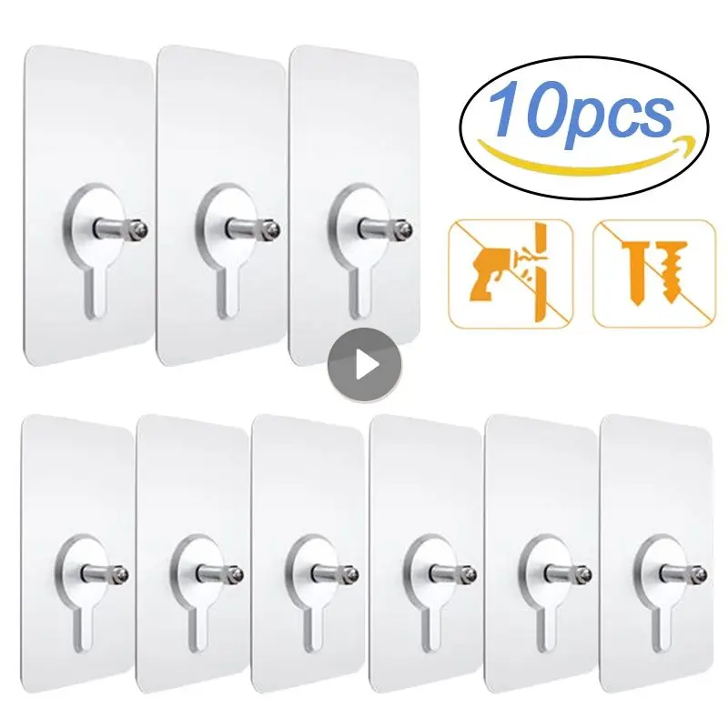 

10 шт., ПВХ прочные клейкие крючки для Крепления Винтов