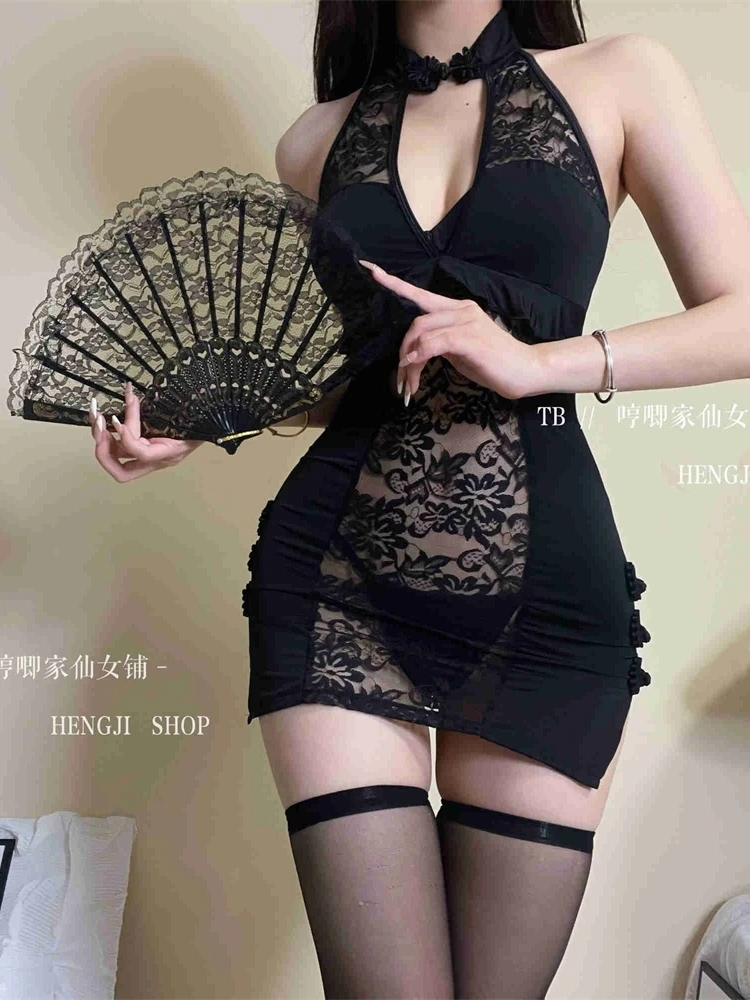 Сказочное женское кружевное платье-Ципао womtecha облегающее Сетчатое