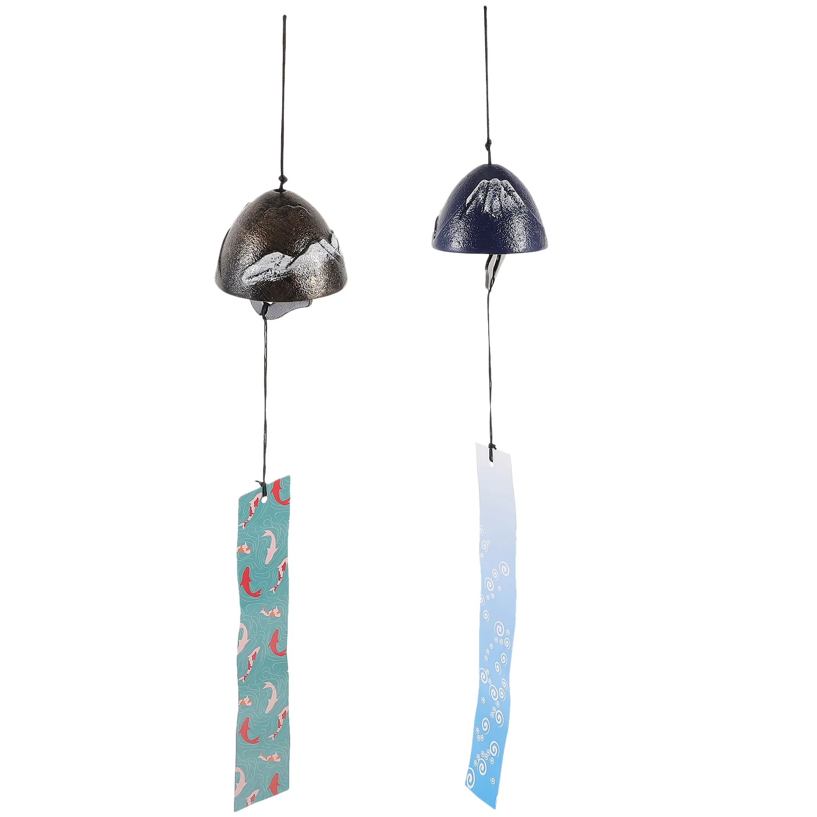 

2pcs Wind Bell Hanging Decors Japanese Style Iron Mount Fuji Hand-made Wind Chimes Music