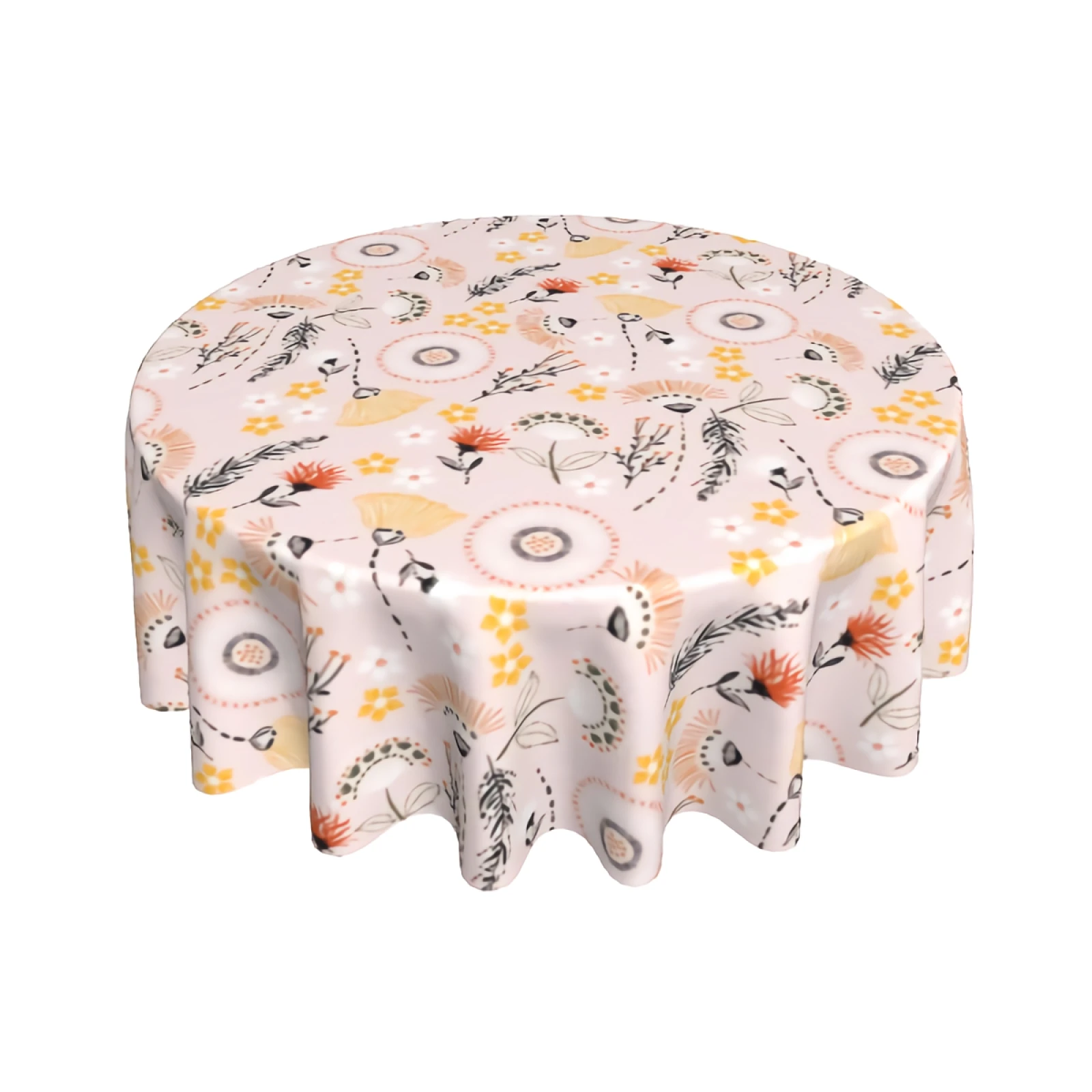 

Flowers Table Cover Table Cloth with Waterproof Wrinkle Resistant for Home Kitchen Indoor Outdoor