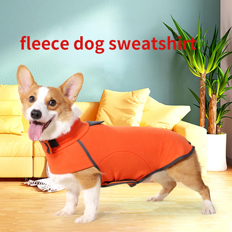 

Осенне-зимняя новая одежда для домашних животных модный теплый свитер для собак водолазка плюс бархатная одежда для собак Одежда для больш...