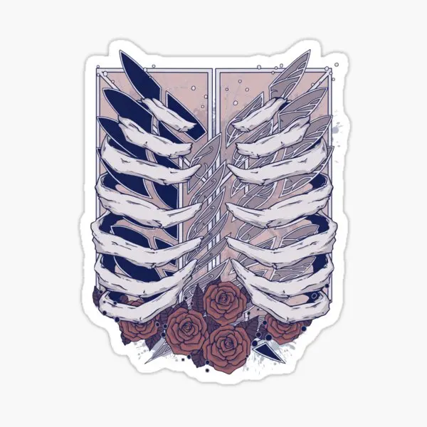 

Survey Corps 5PCS Stickers for Luggage Room Decor Kid Print Art Cute Home Anime Wall Funny Cartoon Decorations Background