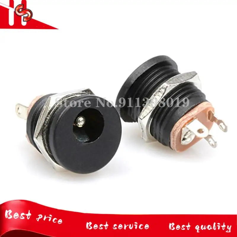 

10PCS/LOT DC022 5.5*2.1 5.5*2.5 DC power socket DC-022 panel mounting with thread