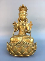 10 tibetan temple collection old bronze gilt free tara bodhisattva lotus platform worship buddha town house exorcism