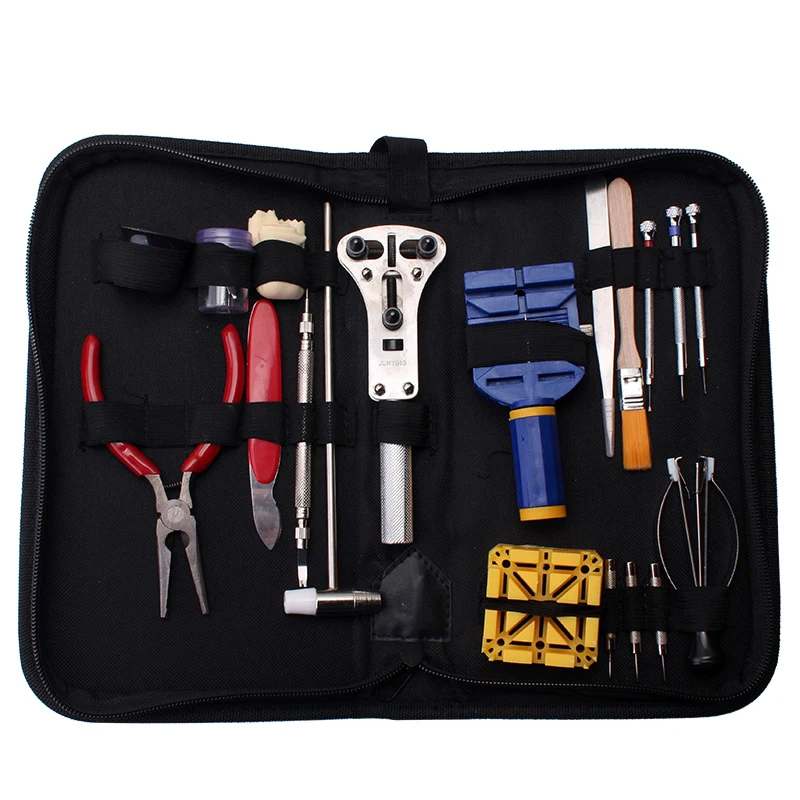 

18 Pieces Watch Repair Tool Kit Watch Link Pin Remover Shell Opener Spring Bar Remover Watch Battery Replacement Strap Needle