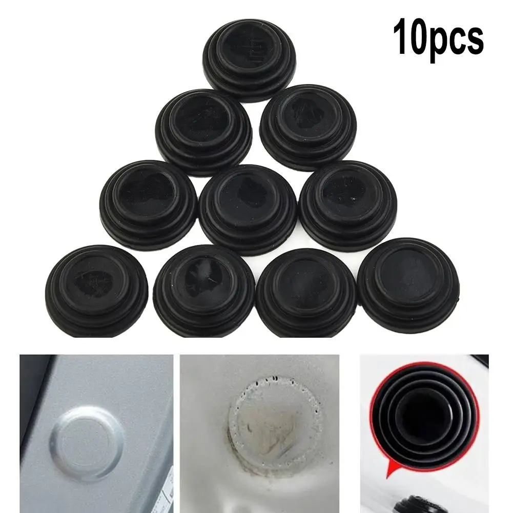 

10PCS Anti-collision Gasket And Black Car Door Insulation Shock-Absorbing Silicone Durable New And High Quality Reduce Noise.