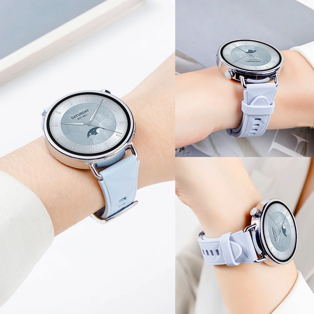 Фото Силиконовый ремешок в форме ромба 18 мм/22 мм для Xiao mi Watch S4 41 мм, спортивный браслет Correa для XIAOMI Watch S4 S3 S2 S1, ремешок 46 мм №5