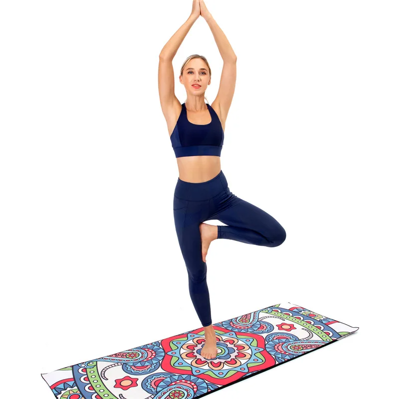 

Yoga Mat 65*185CM Non-Slip Yoga Mat Microfiber Towel Fitness Gym Exercise Fitness Spirit Lattice Workout Blanket Yoga Mat Case