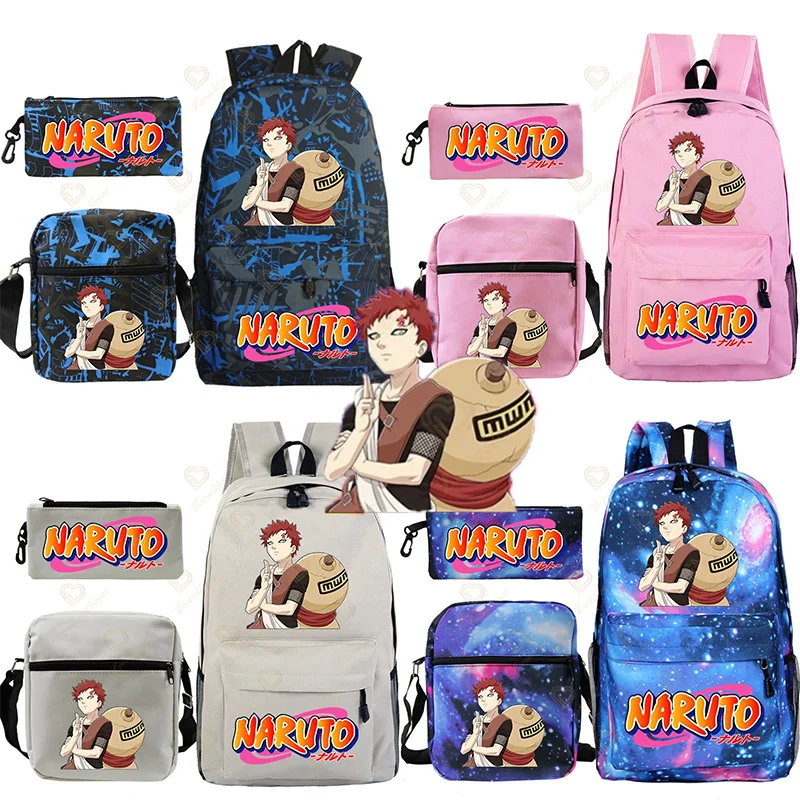 Купи Print Backpack Set Naruto Large Capacity Laptop Backpack Student School Bags Teenagers Travel Shoulder Boys Gilrs Bag Mochilas за 1,561 рублей в магазине AliExpress
