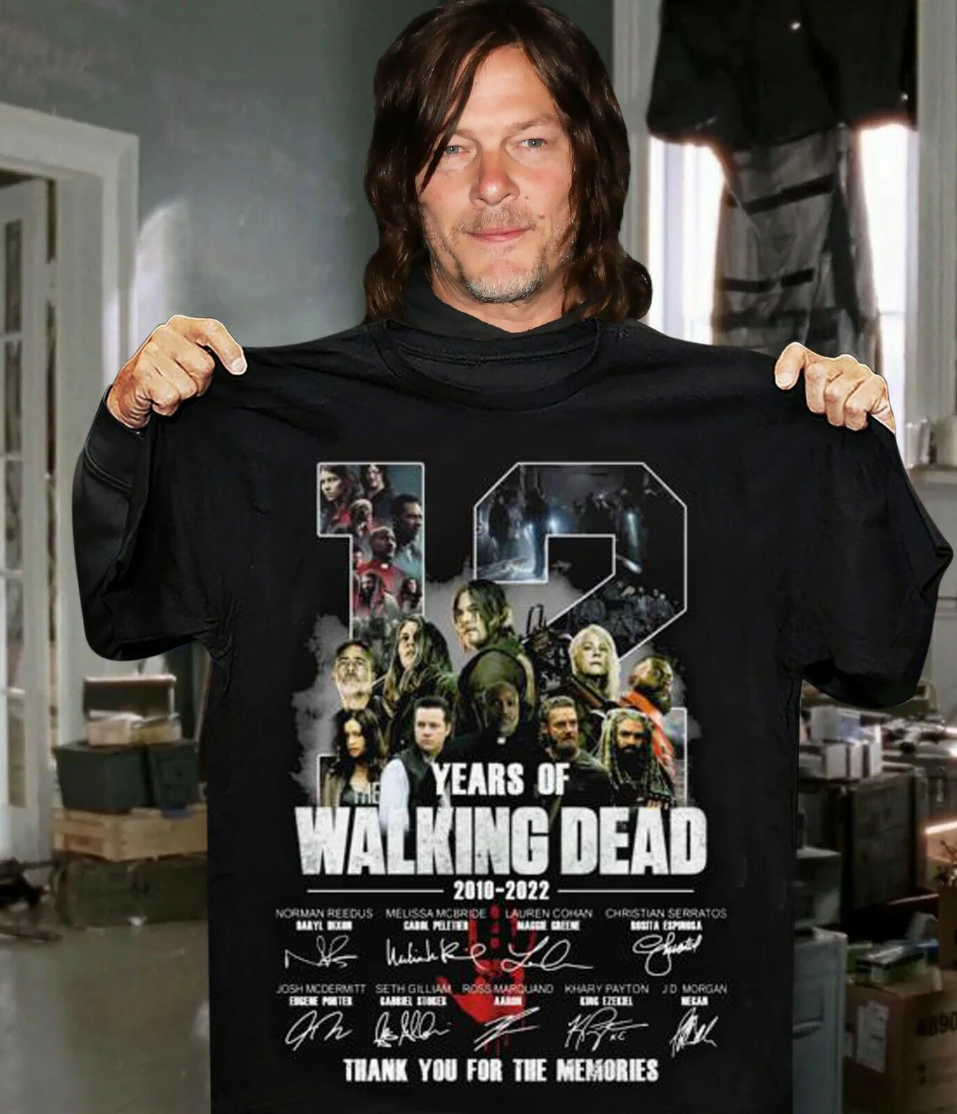 

12 Years Of The Walking Dead 2010 2022 Signatures Shirt