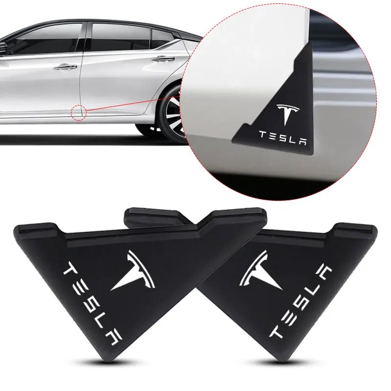 

Car Door 90 Silicone Degree Corner Cover Bumper Crash Scratch Protector For Tesla Model 3 Model X S 2016-2020 Decals TM3 TMX TMS