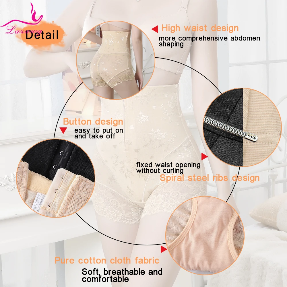 LAZAWG Body Shaper Shorts for Women Weight Loss Seamless Waist Trainer Slimming Panties Shapewear Tummy Control Underwear Gym