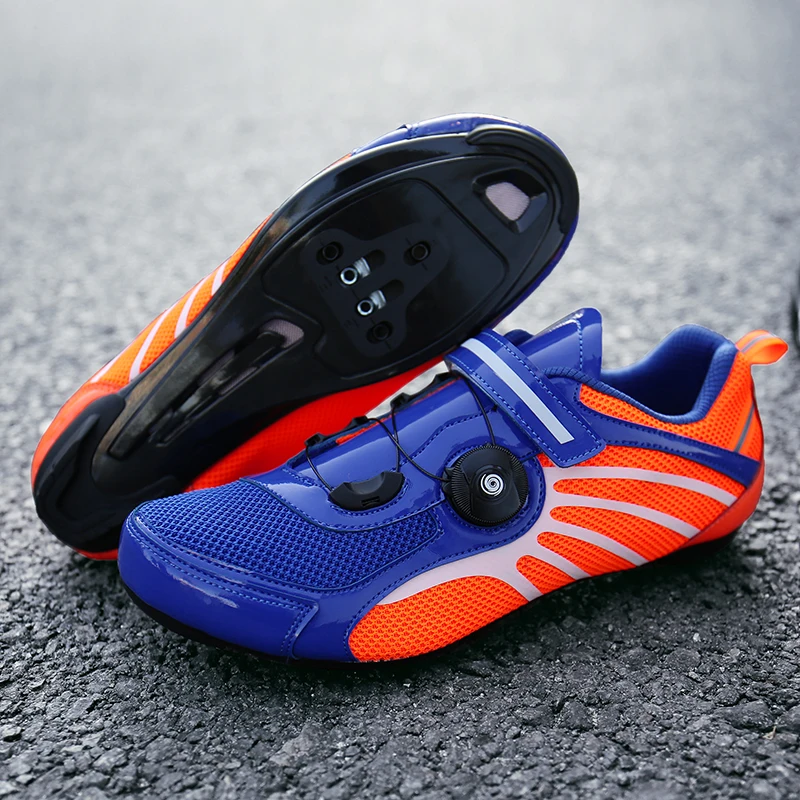 

Speed Cycling Shoes Men Women Breathable Self-Locking Cycling Shoes Road Bike Bicycle Shoes Rubber Sole Athletic Racing Sneakers