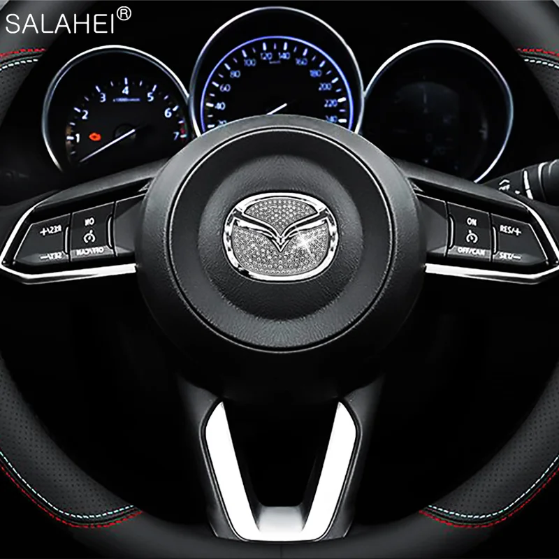 

Car Steering Wheel Diamond Stickers Accessories For Mazda 2 3 6 Demio CX3 CX-5 CX5 CX 5 CX7 CX9 MX5 Axela Atenza 2017 2018 2019