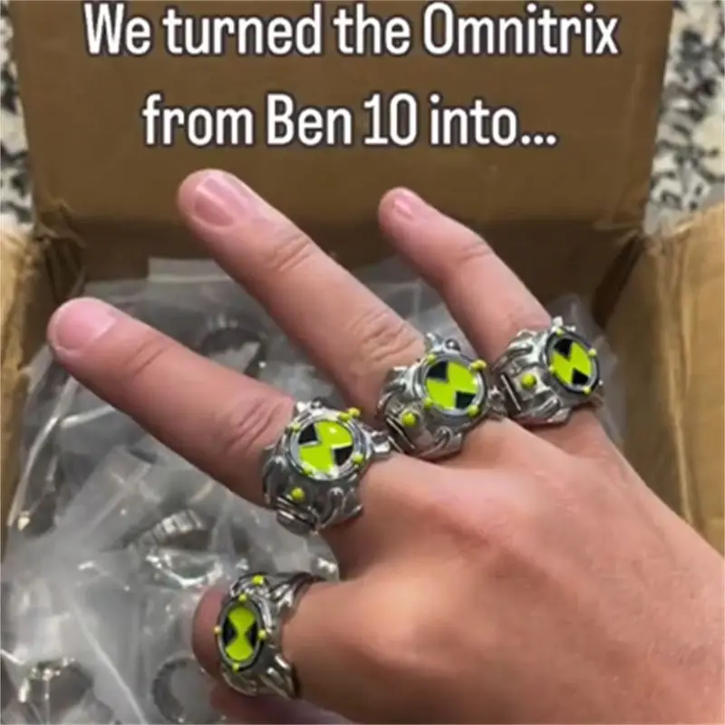 Аниме Бен 10 кольцо для косплея Омнитрица унисекс панк гот модные индивидуальные