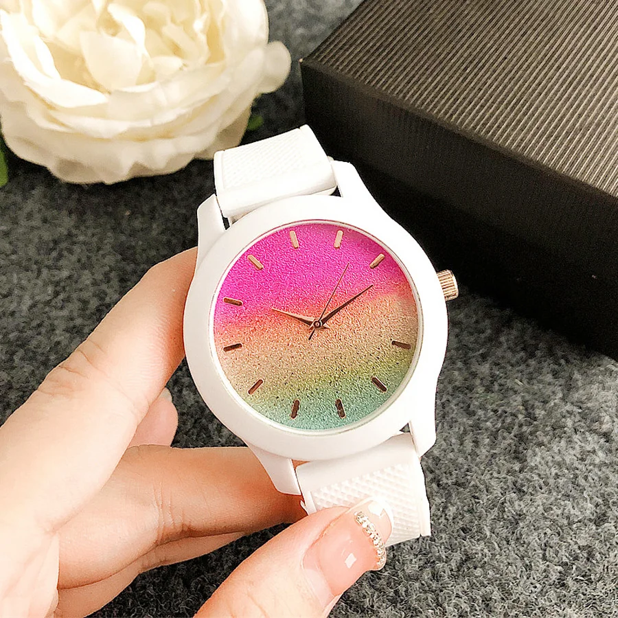 Brand Wrist Watches Fashion Men Women Ladies Girl Couples Crocodile Style Quartz Casual Silicone Band Clock LA15