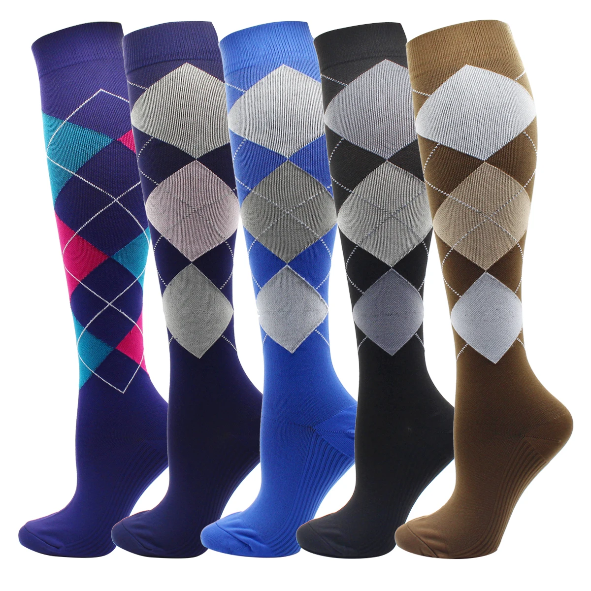 Dropshipping 5Pairs New Compression Socks Fit For Varicose Veins Socks Men Women Outdoor Sports Best Graduated Compression Socks