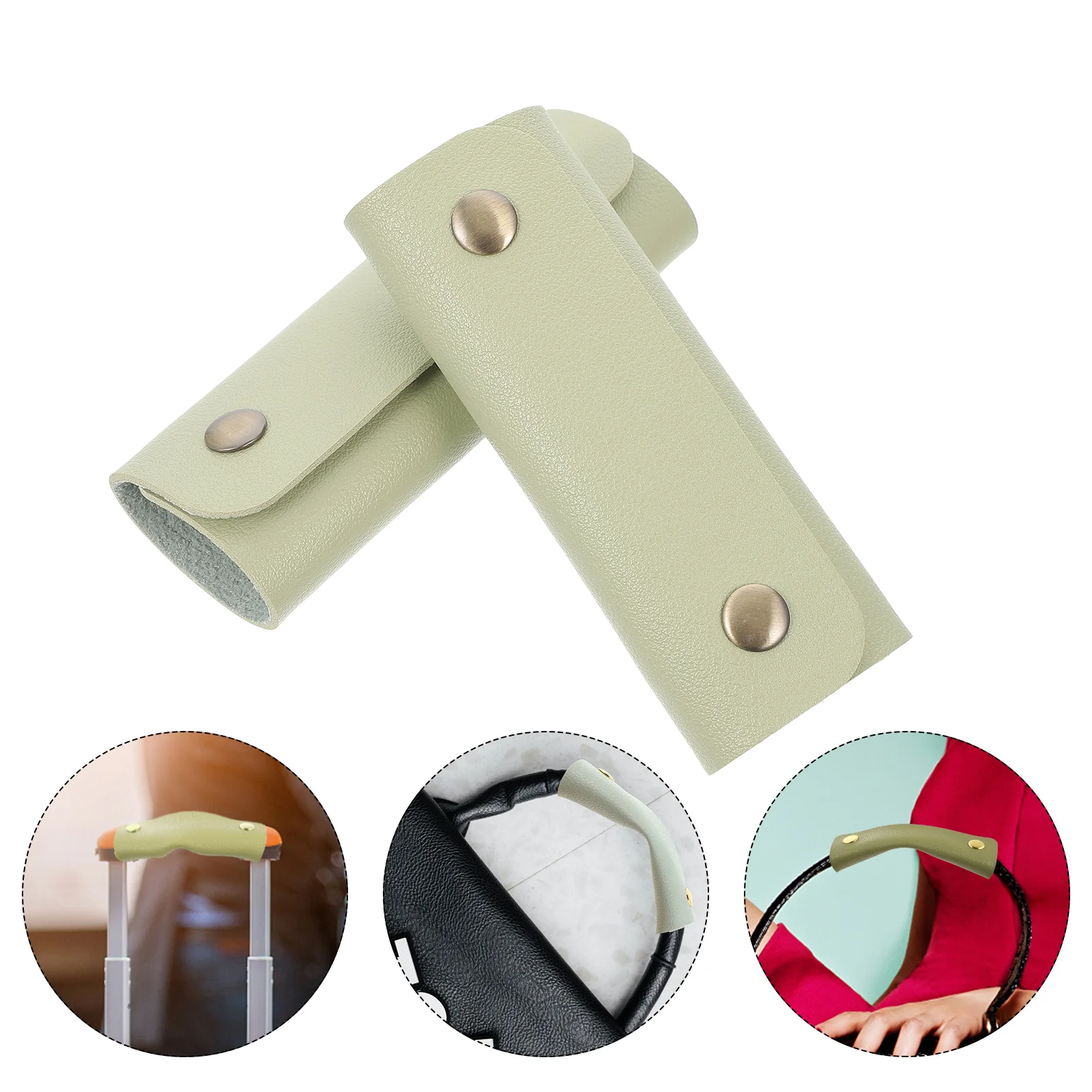 

2 Pcs Handle Strap Tote Bag Decompression Grocery Cover Parcel Shopping Grip Accessory Pu Decoration Child