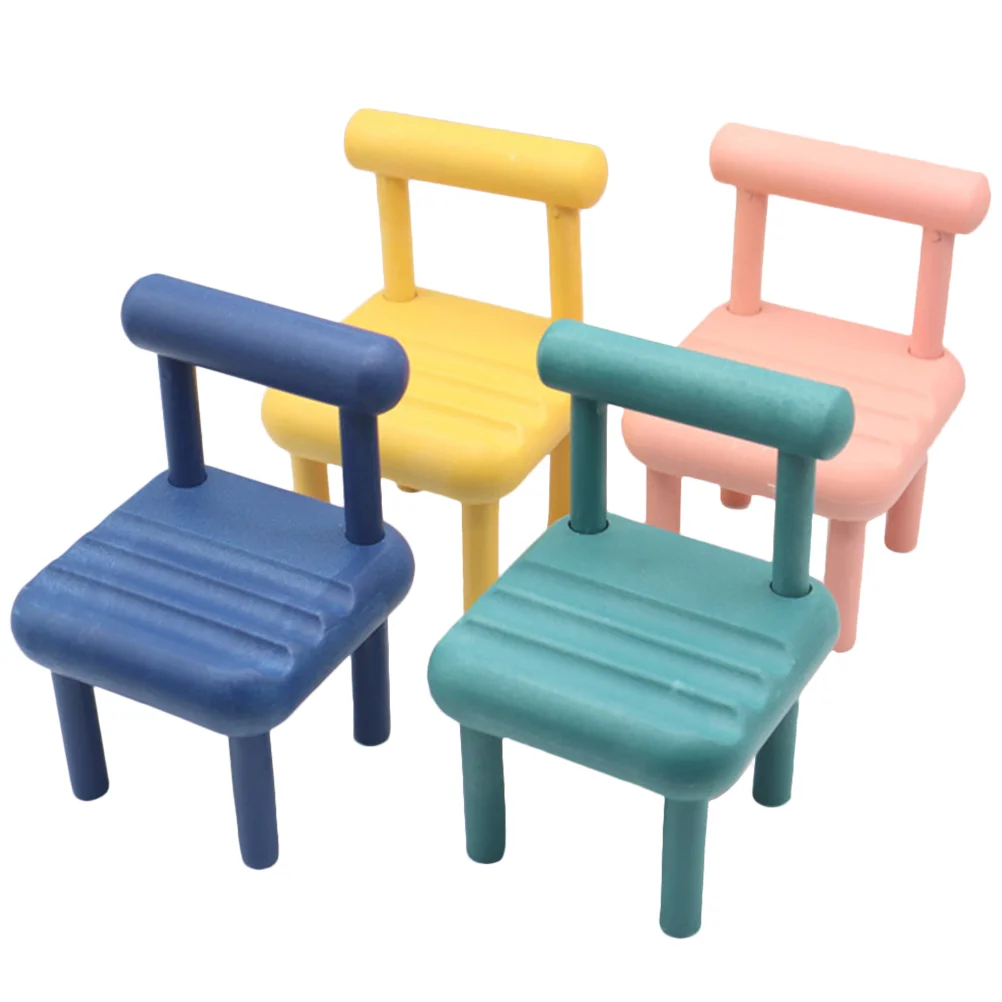 

Holder Stand Chair Cell Tablet Bracket Mini Mobile Stooldollhouse Rack Wood House Shaped Household Accessory Portable Car