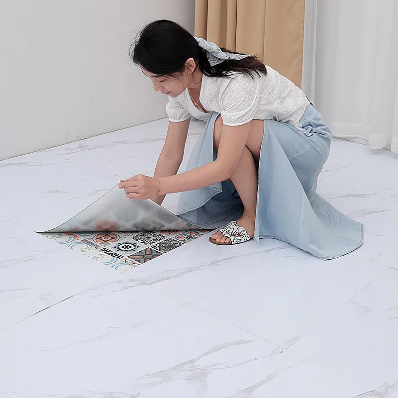 

3D PVC Self-adhesive Wallpaper Floor Stickers Waterproof Brick Wall Stickers Living Room Bedroom Children's Room Home Decoration