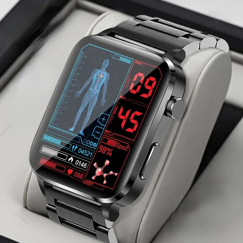 

2023Painless Non-invasive Blood Sugar Smart Men Laser Treatment Health Pressure Sport Smartwatch Women Glucometer Watch Hot Sale