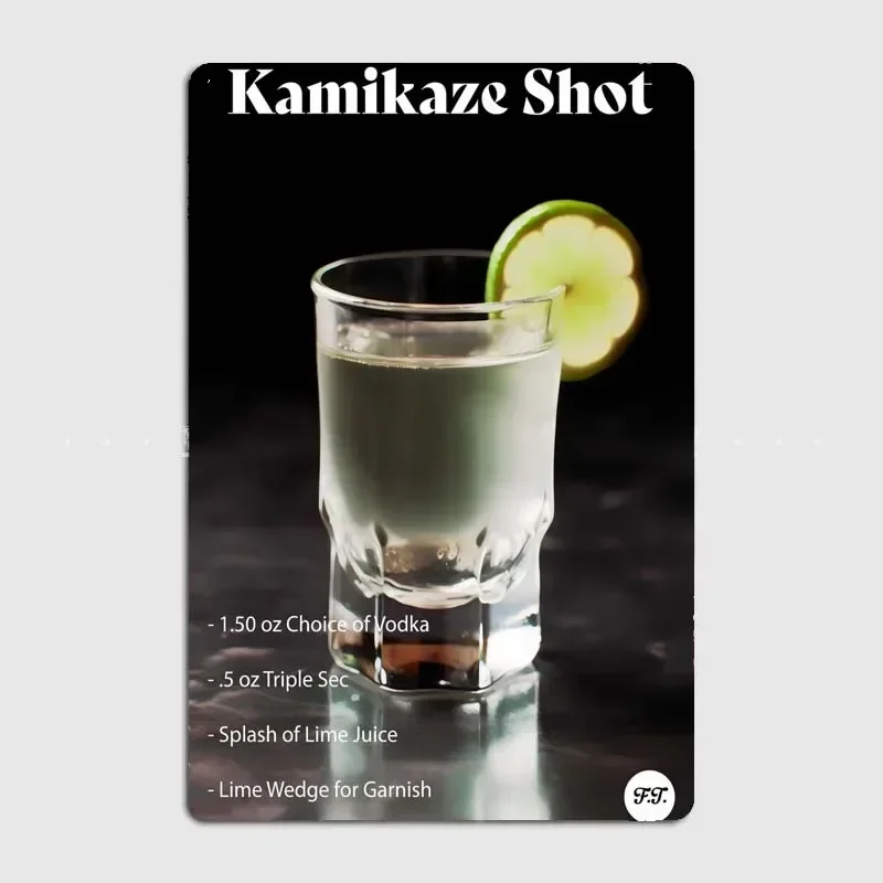 Kamikaze Shot Elf Bar Оловянная металлическая настенная табличка-винтажный