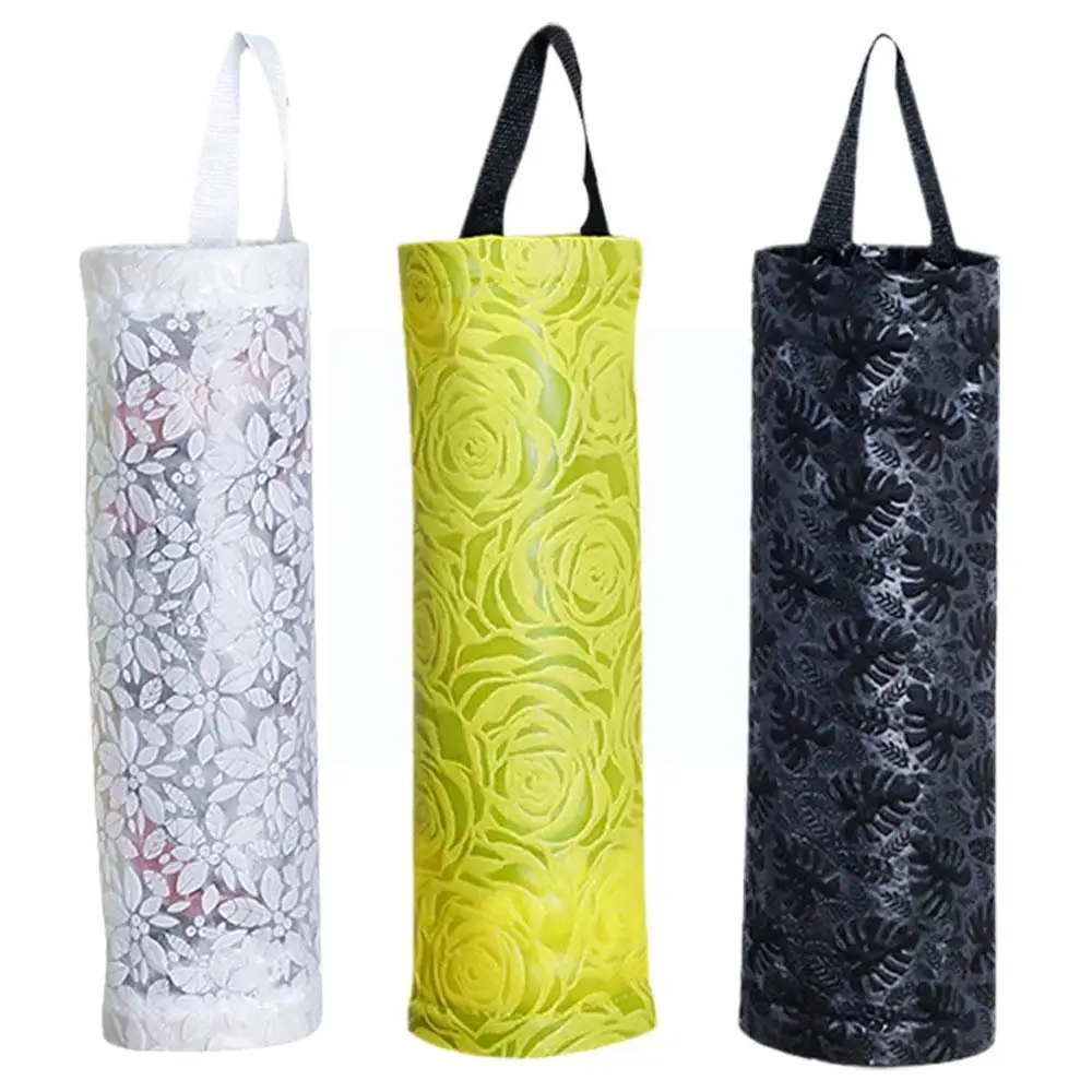 

Home Grocery Bag Holder Wall Mount Plastic Bag Holder Storage Bag Kitchen Hanging Garbage Organizer Dispenser Garbage Trash N1F4