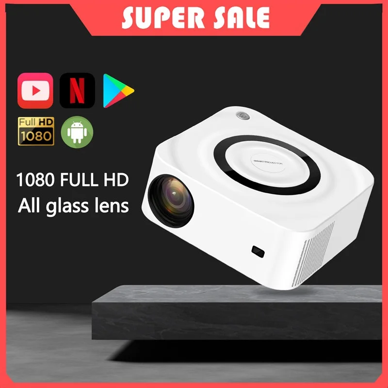 

5G WIFI Projector Smart Home 1080P High-definition Android 9.0 Supports Online YouTube LED Video Games Laser Emitter Projector