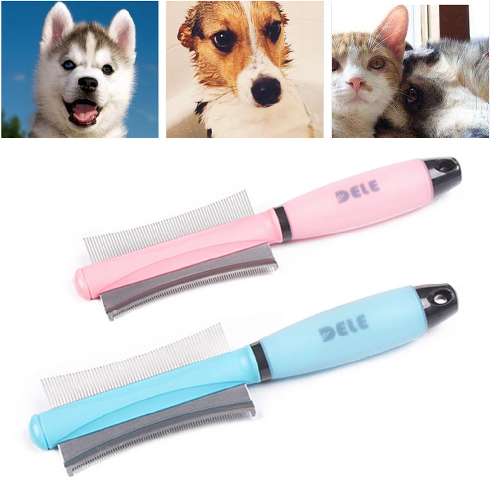 

Double Sided Needle Comb Pet Dog Comb Hair Remover for Dogs and Cats Pet Grooming Comb Automatic Cats Hair Brush Pet Supplies