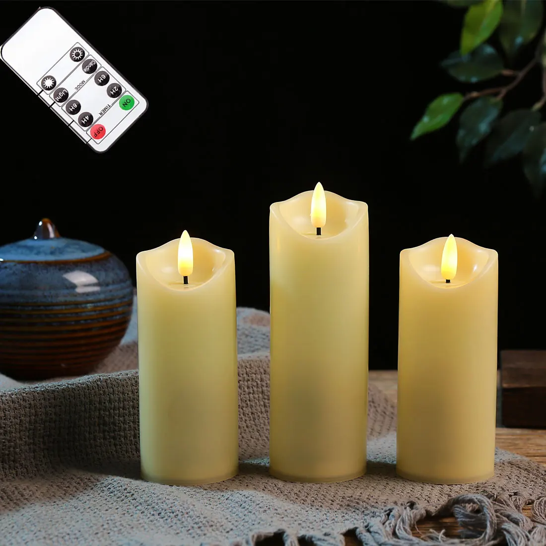 

Plastic Remote Control New Year Candles,Timing Function Flameless LED Candle Light Valentine's Day Party Home Decor For Easter
