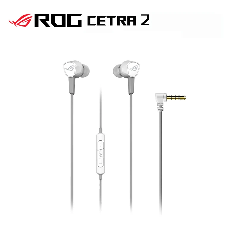 

ASUS ROG Cetra II Moonlight White in-ear Gaming headphones for ROG Phone 5 PS5, Xbox, PCs, Macs, with LSR Headset