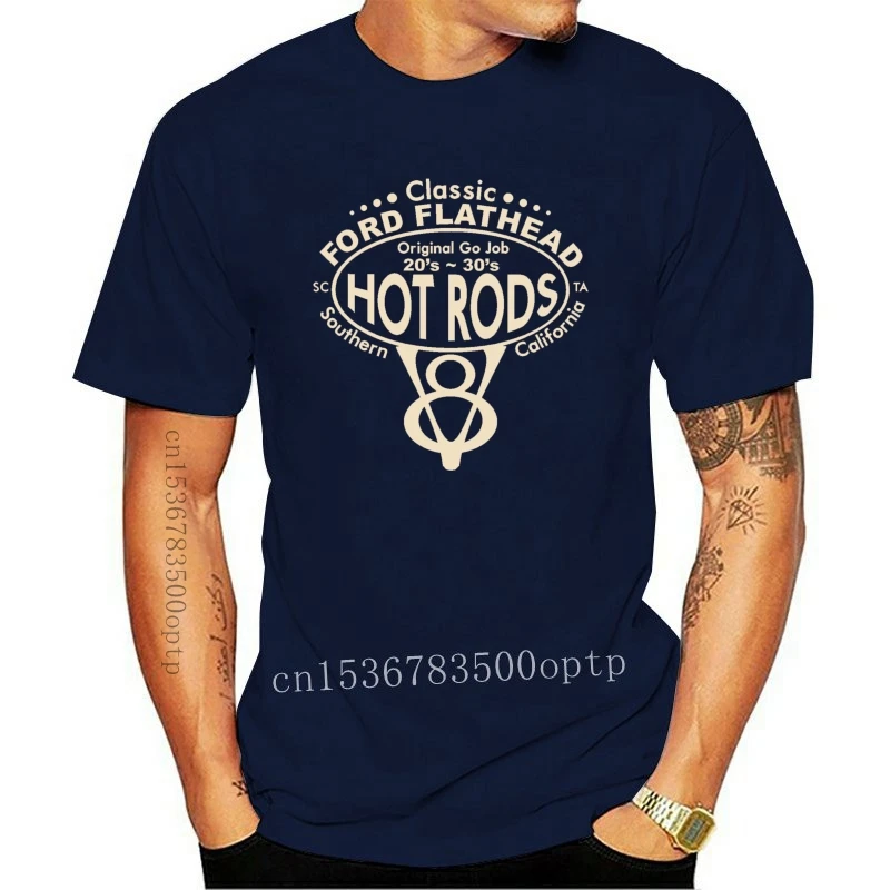 

Baru Populer Batang Klasik Hotrod Antik Petrolhead V8 Flathead T Shirt Oldskool 02 MRON