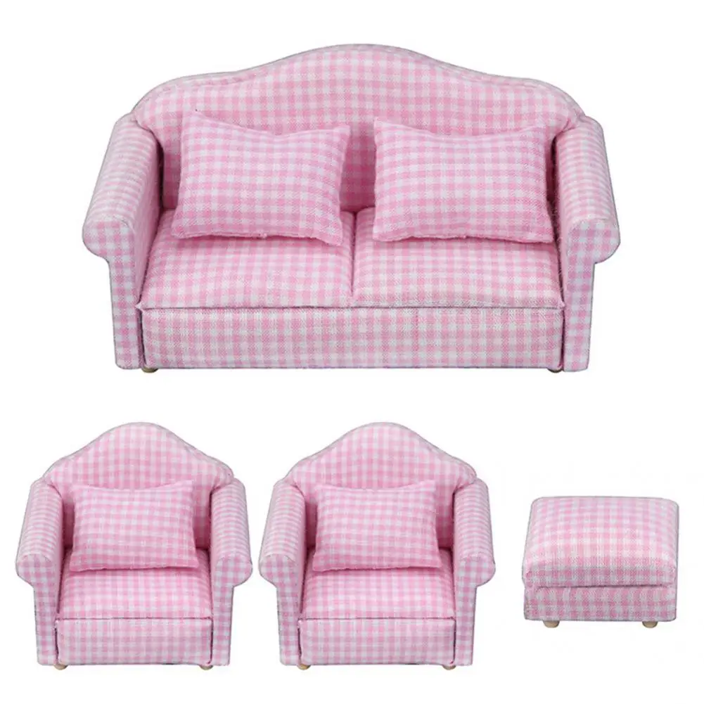 

Modern 1 Set High-quality Portable Dollhouse Sofa Decor Realistic Dollhouse Accessories