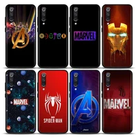 phone case for xiaomi mi a2 8 9 se 9t 10 10t 10s cc9 e note 10 lite pro 5g soft silicone case cover assemble logo of the marvel
