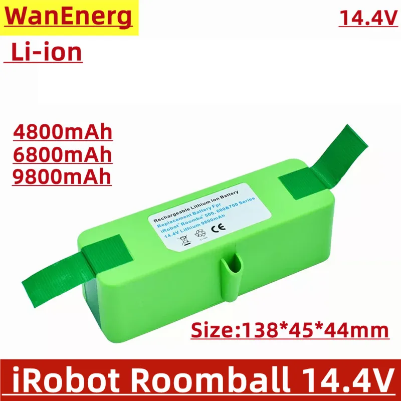 

Irobot Roomba Batterie Au Lithium Oplaadbare, 14.4V 4800Mah/6800Mah/9800Mah 500, 600, 700, 800, 560, 620, 650, 700, 770 Serie