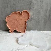snake skull plate tray silicone mold storage tray coaster plaster resin mold table decoration epoxy resin molds