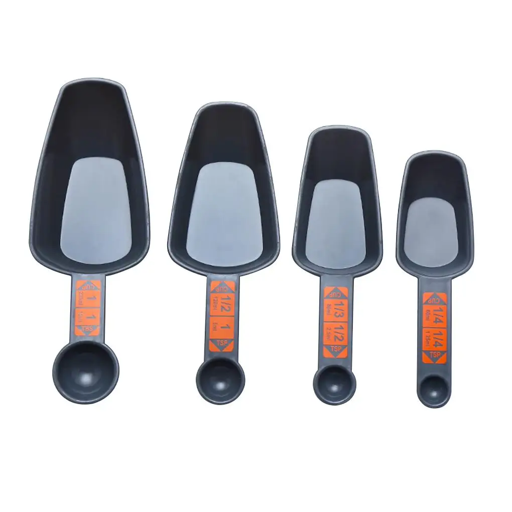 

4pcs Measuring Spoons Baking Cooking Food Scoop 1/4 Cup To 1 Cup PP Plastic Measuring Scoops Kitchen Tool Accessories