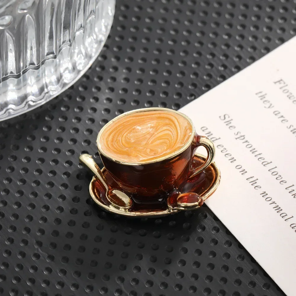 Популярная эмалированная брошь для кофейной кружки женская унисекс булавка