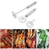 3pcs stainless steel barbecue grill scraper multifunctional bottle opener grill grate cleaner perfect barbecue cleaning tools