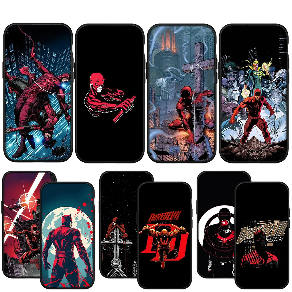 Daredevil Marvel Superhero Movie Casing for Apple iPhone 15 14 13 12 Mini 11 Pro X XR XS Max 7 8 Plus + 15+ Phone Cover Case