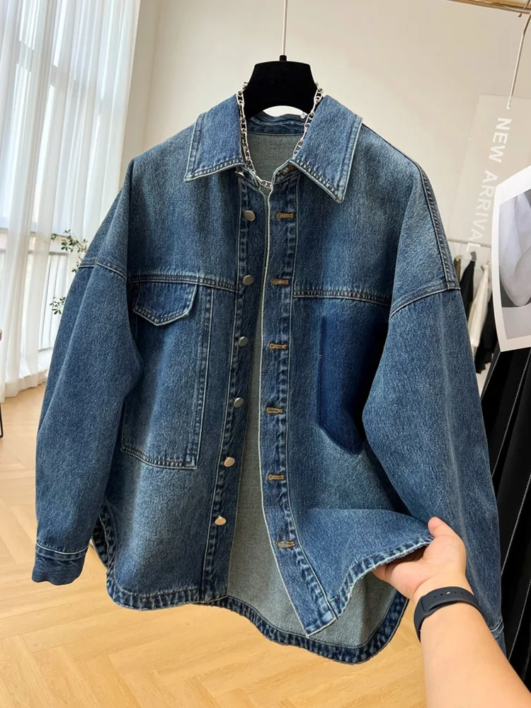 

Jacket, jacket, female spring design, languid style, fashionable denim shirt