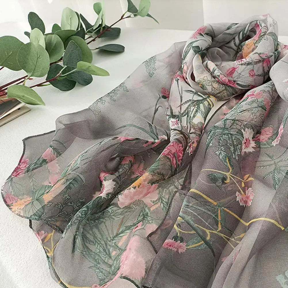 

Lady Summer Scarf Wide Women Summer Scarf Washable Lady Neck Wrap