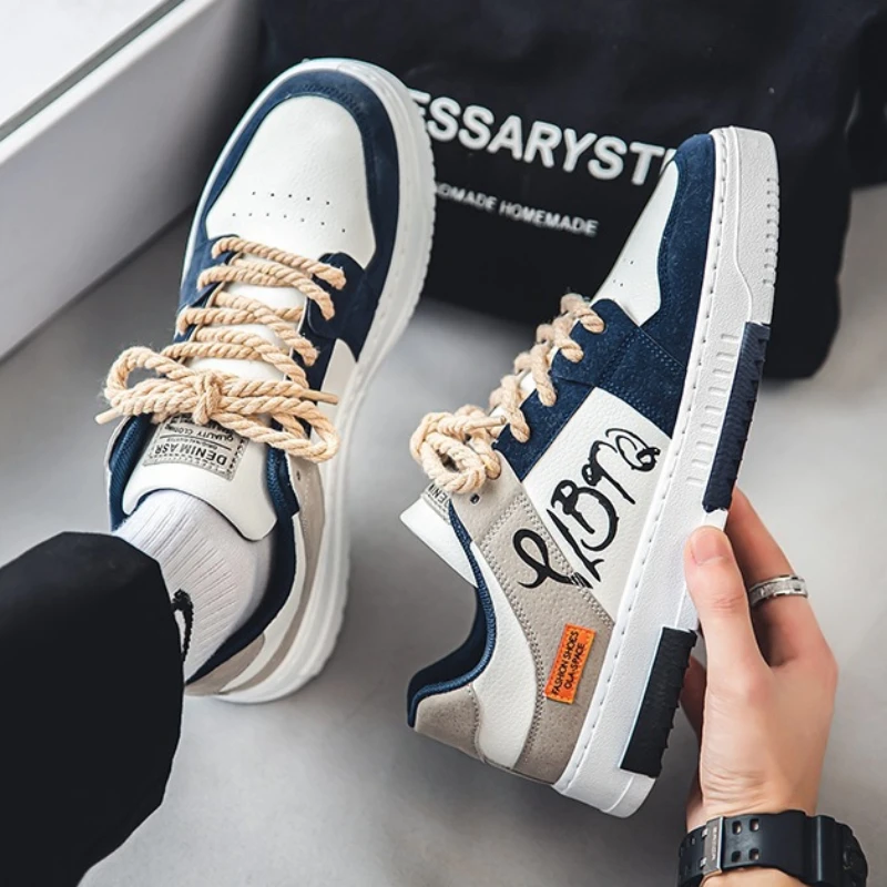 Массивные мужские кроссовки повседневная кожаная спортивная обувь на платформе