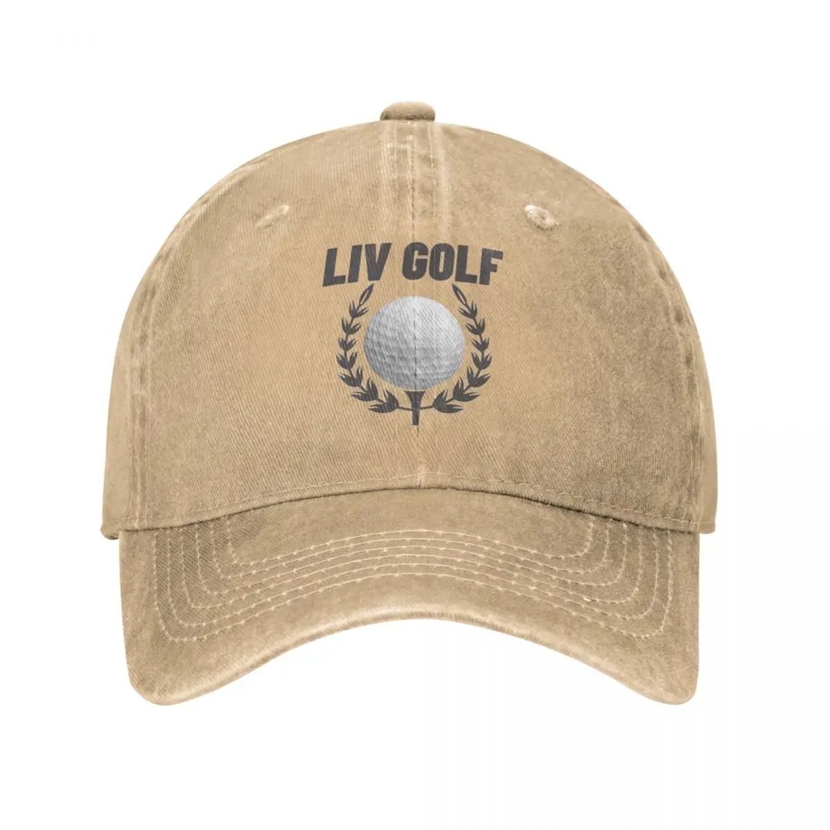 

LIV Golf Logo Baseball Caps Retro Distressed Denim Sports Headwear Unisex Style Outdoor Workouts Caps Hat